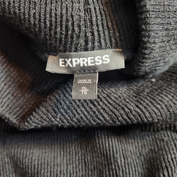 Express Black Puff Sleeve Sweater - Picture 5 of 6
